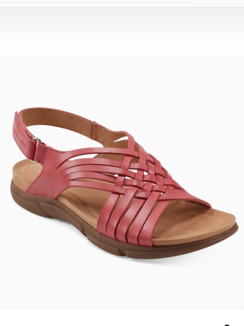 Easy spirit coral leather woven sandals 8.5